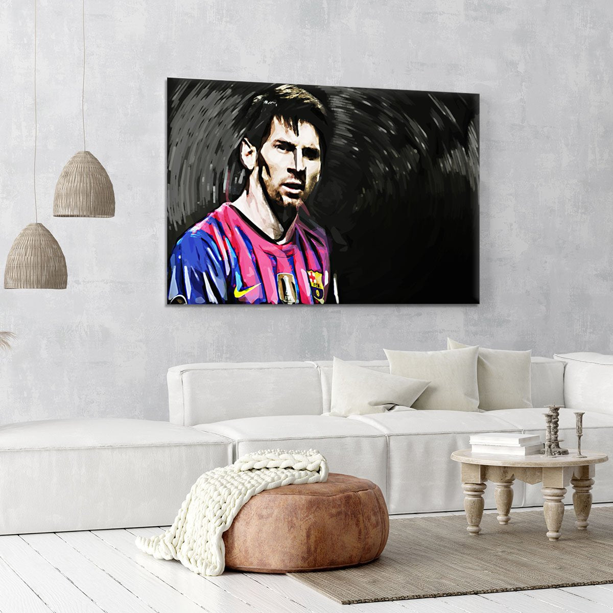 Lionel Messi Close Up Canvas Print or Poster