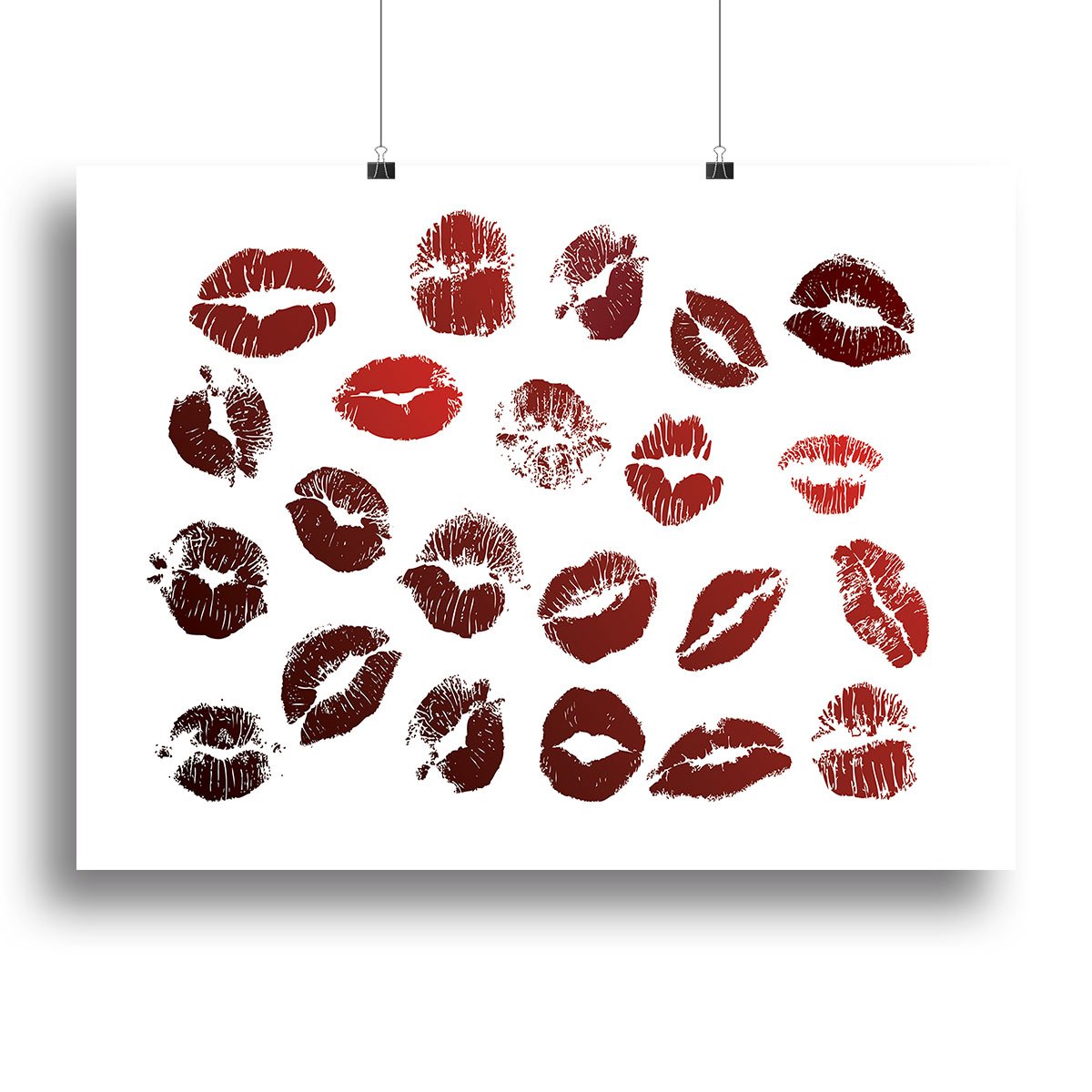 Lipstick Kisses Canvas Print or Poster