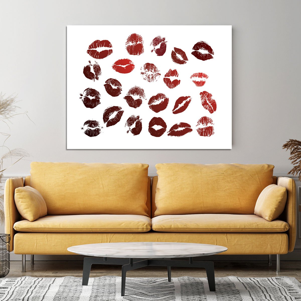 Lipstick Kisses Canvas Print or Poster
