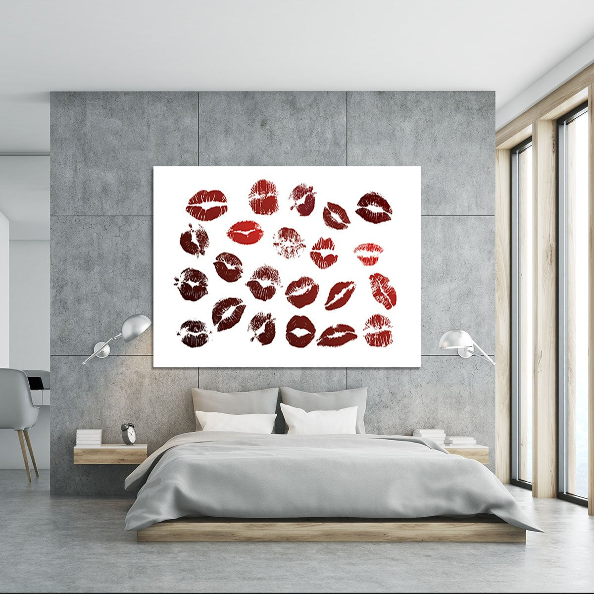 Lipstick Kisses Canvas Print or Poster