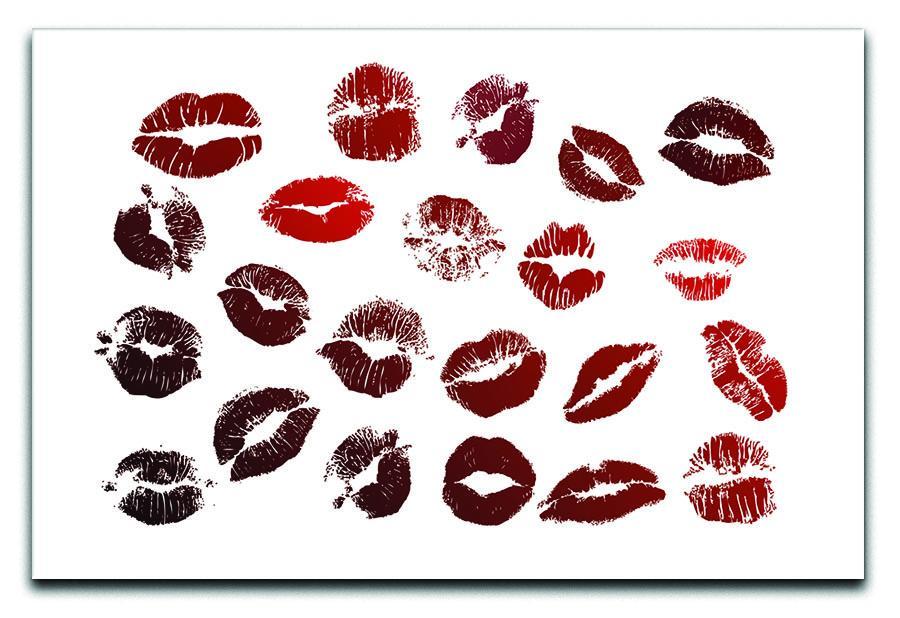 Lipstick Kisses Canvas Print or Poster  - Canvas Art Rocks - 1