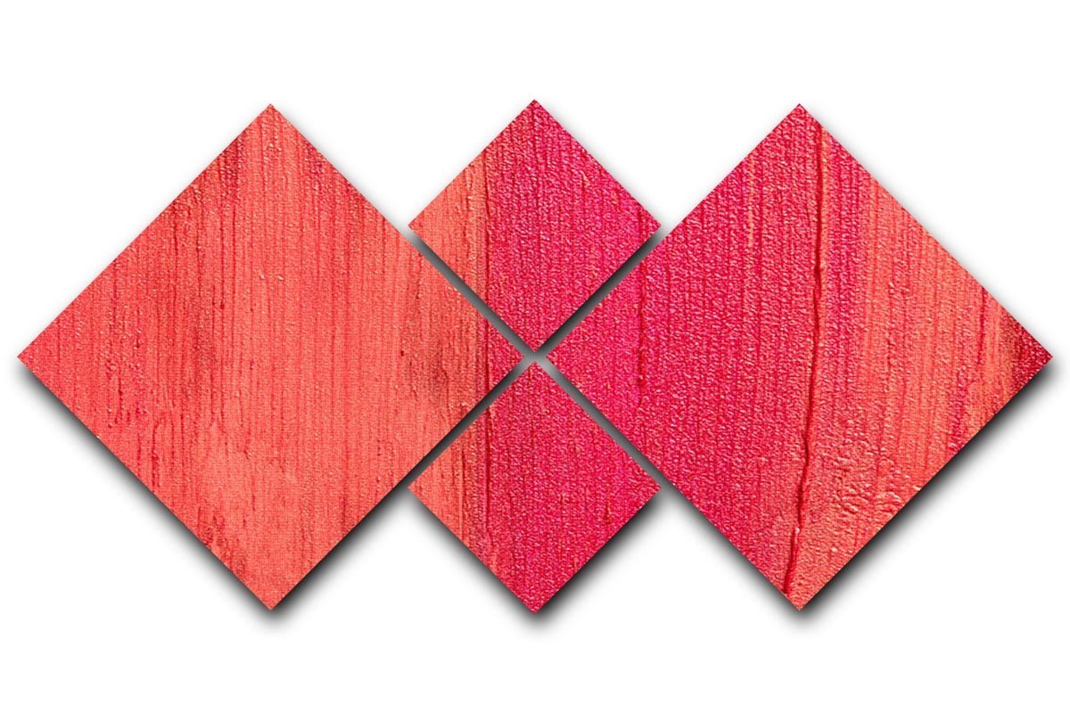 Lipstick texture 4 Square Multi Panel Canvas  - Canvas Art Rocks - 1