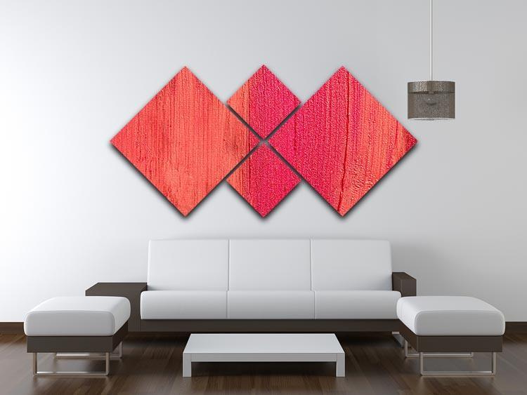Lipstick texture 4 Square Multi Panel Canvas  - Canvas Art Rocks - 3