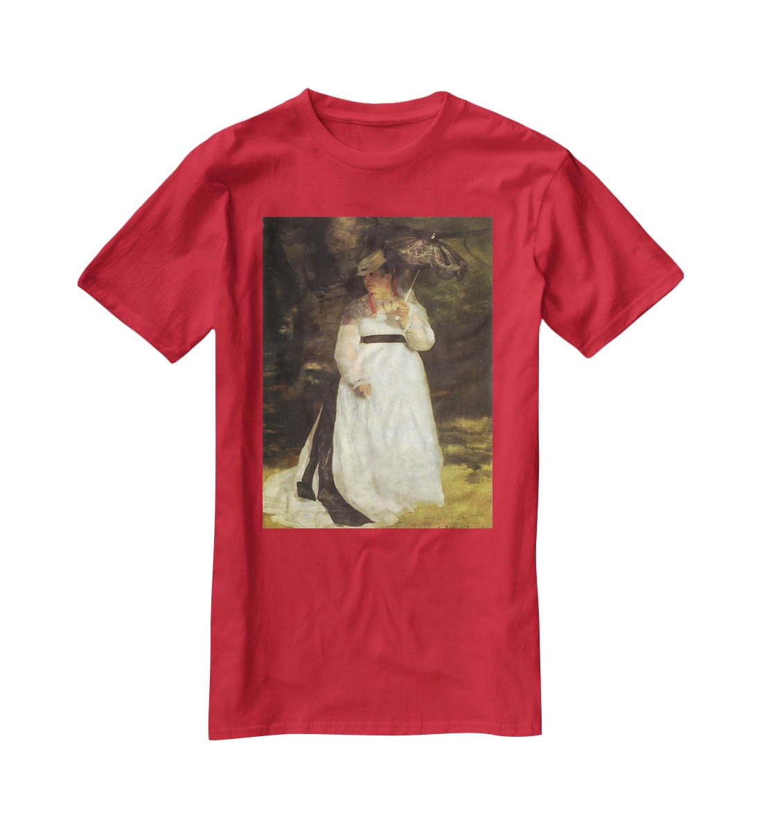 Lise with an Umbrella by Renoir T-Shirt - Canvas Art Rocks - 4