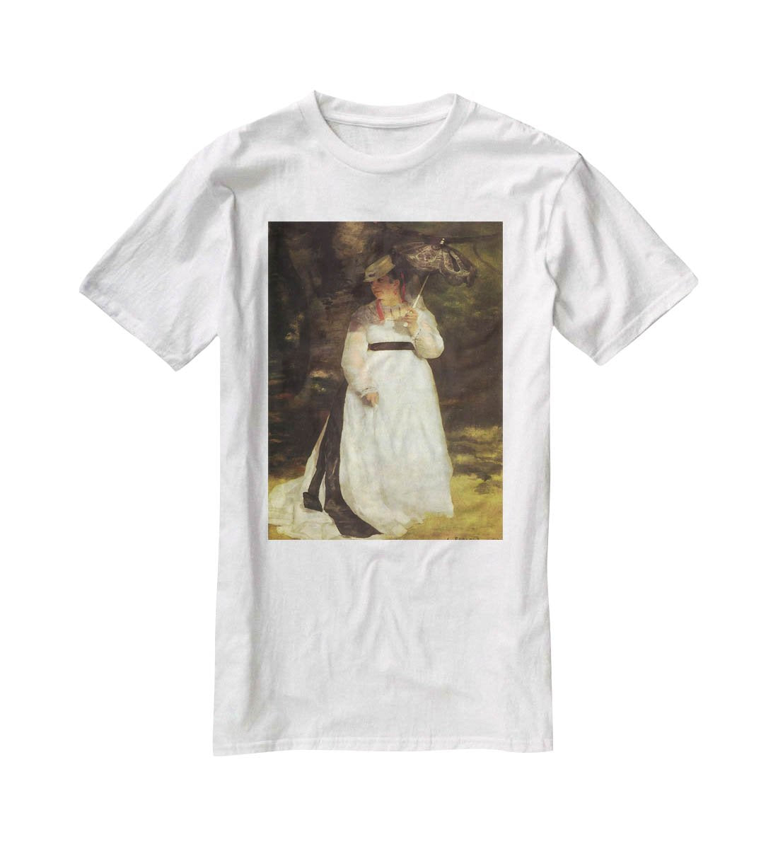 Lise with an Umbrella by Renoir T-Shirt - Canvas Art Rocks - 5