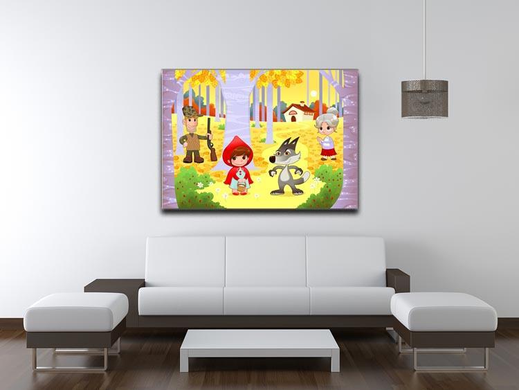 Little Red Hiding Hood scene Canvas Print or Poster - Canvas Art Rocks - 4