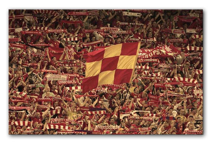 Liverpool Fans on the Kop Print - Canvas Art Rocks