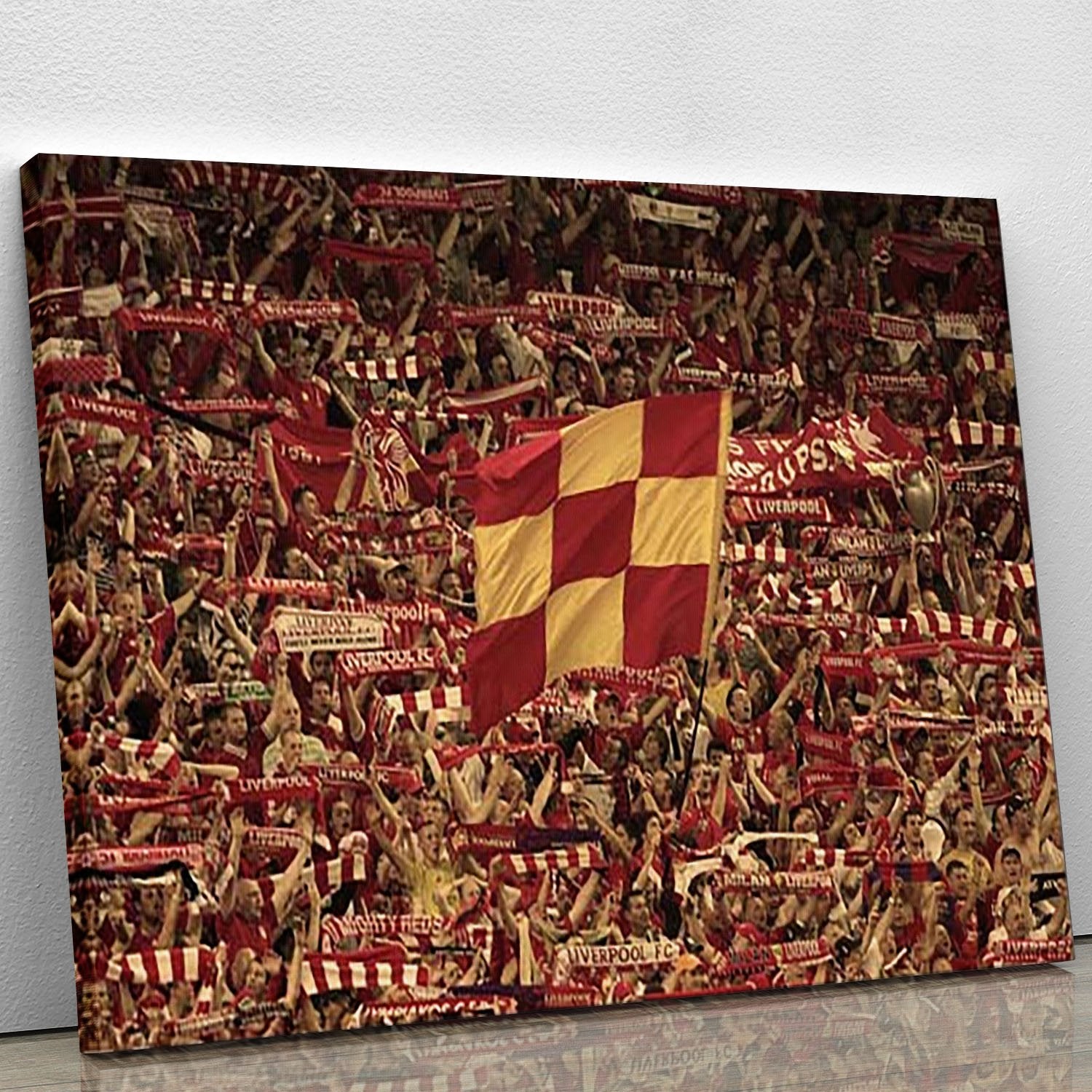 Liverpool Fans on the Kop Canvas Print or Poster