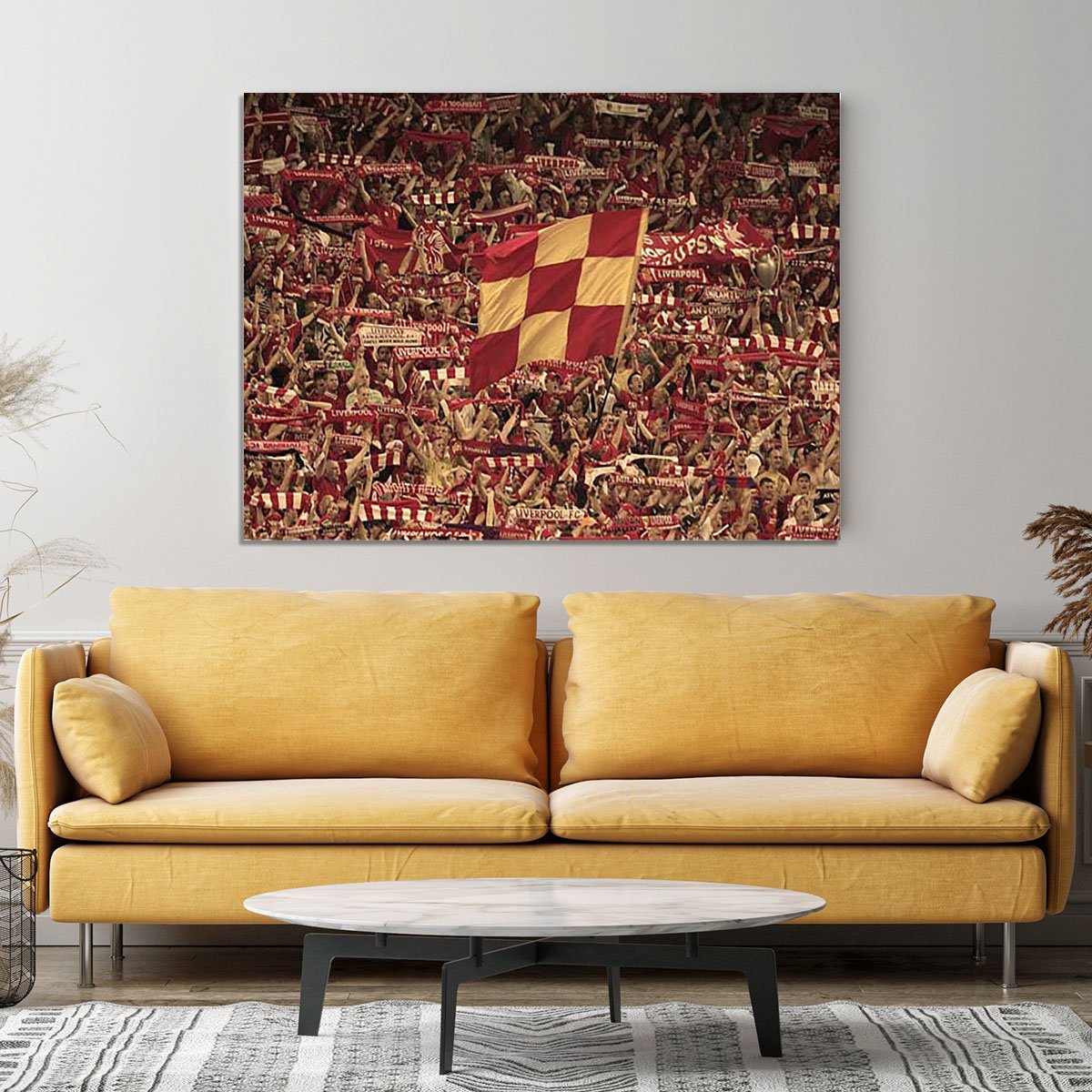 Liverpool Fans on the Kop Canvas Print or Poster