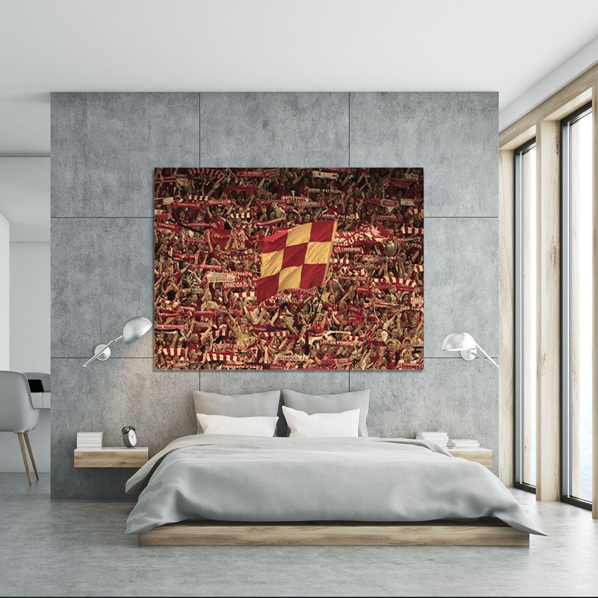 Liverpool Fans on the Kop Canvas Print or Poster