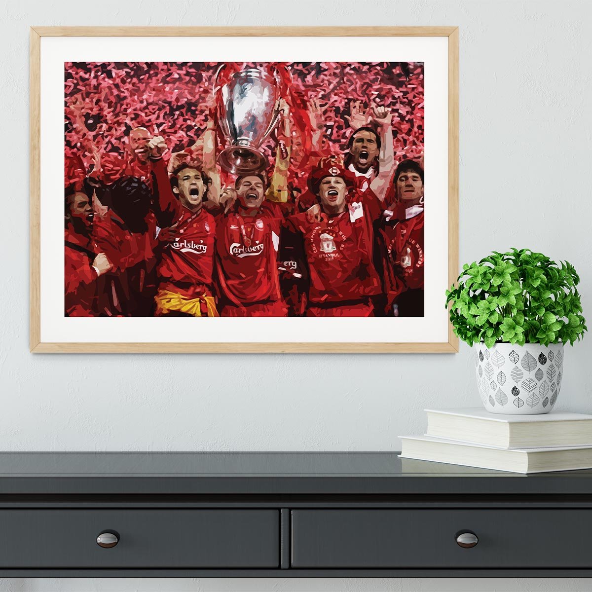 Liverpool Football Champions League In Istanbul Framed Print - Canvas Art Rocks - 3