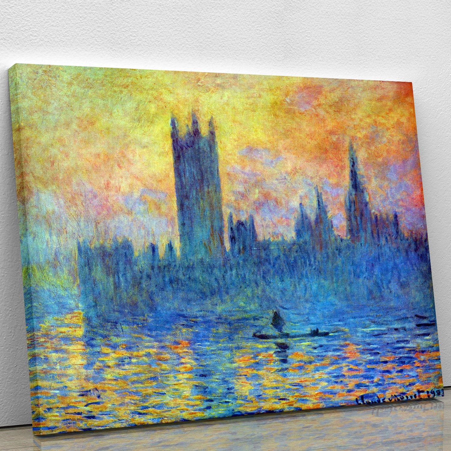 London Parliament in Winter by Monet Canvas Print or Poster