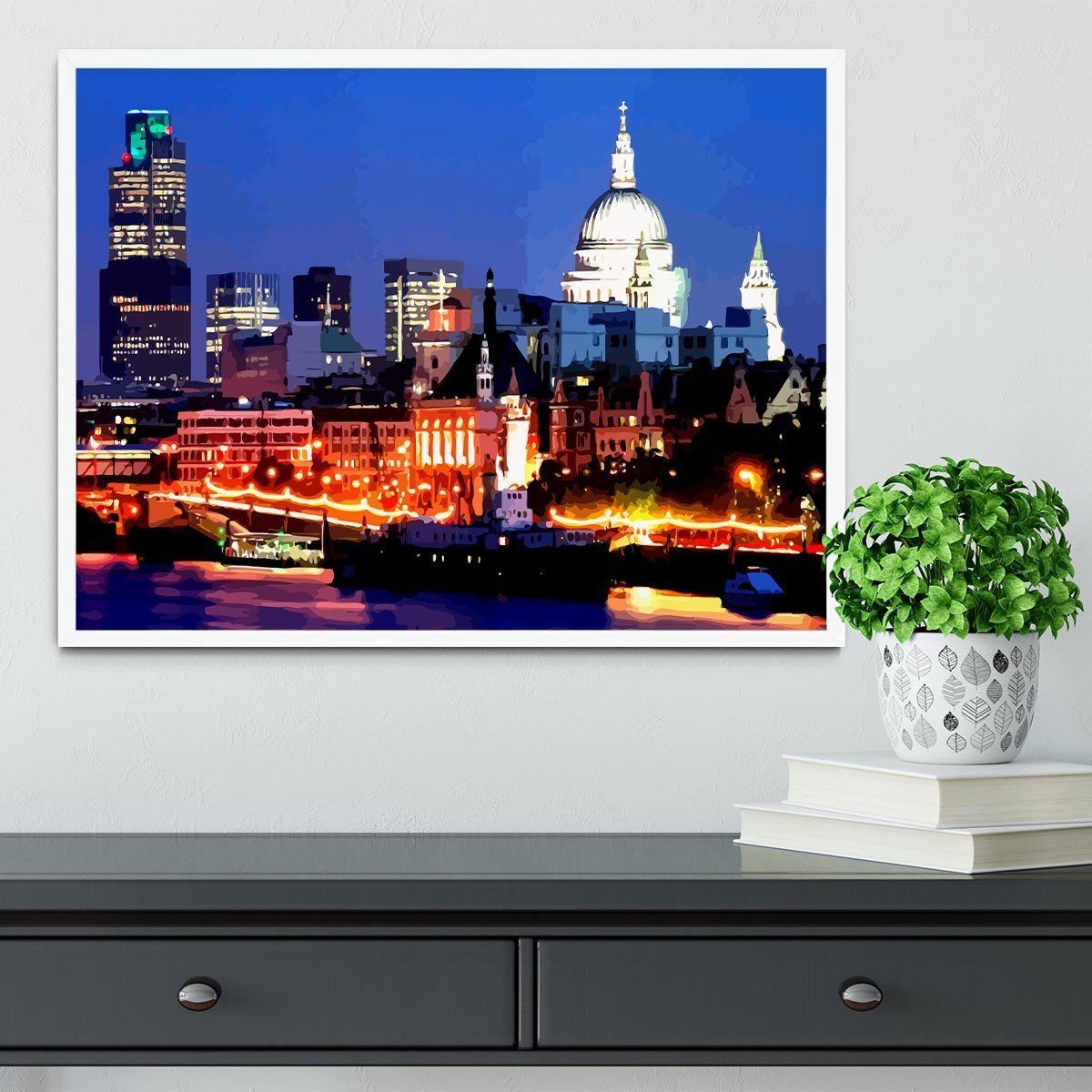 London Skyline Framed Print - Canvas Art Rocks -6