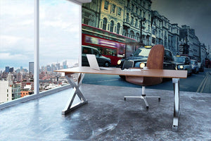 London Street Taxis Wall Mural Wallpaper - Canvas Art Rocks - 3