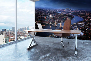 London aerial view with Tower Bridge Wall Mural Wallpaper - Canvas Art Rocks - 3