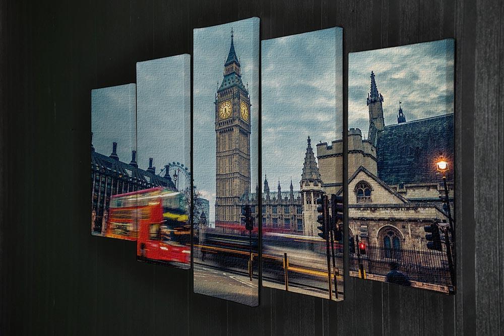 London at early morning 5 Split Panel Canvas  - Canvas Art Rocks - 2