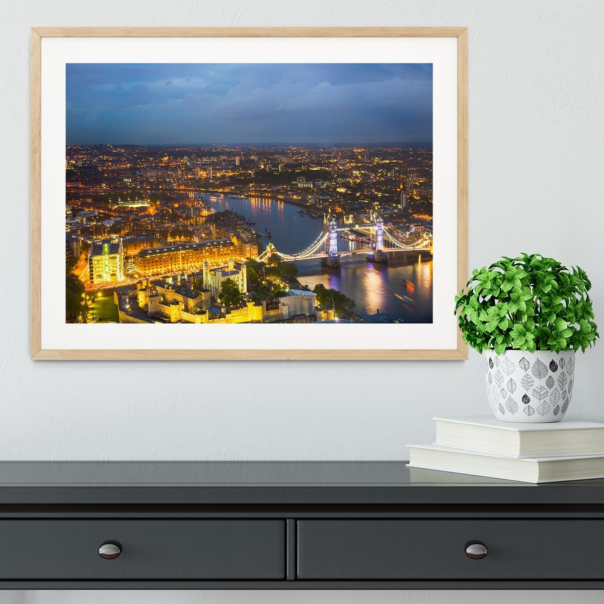 London at sunset City background Framed Print - Canvas Art Rocks - 3