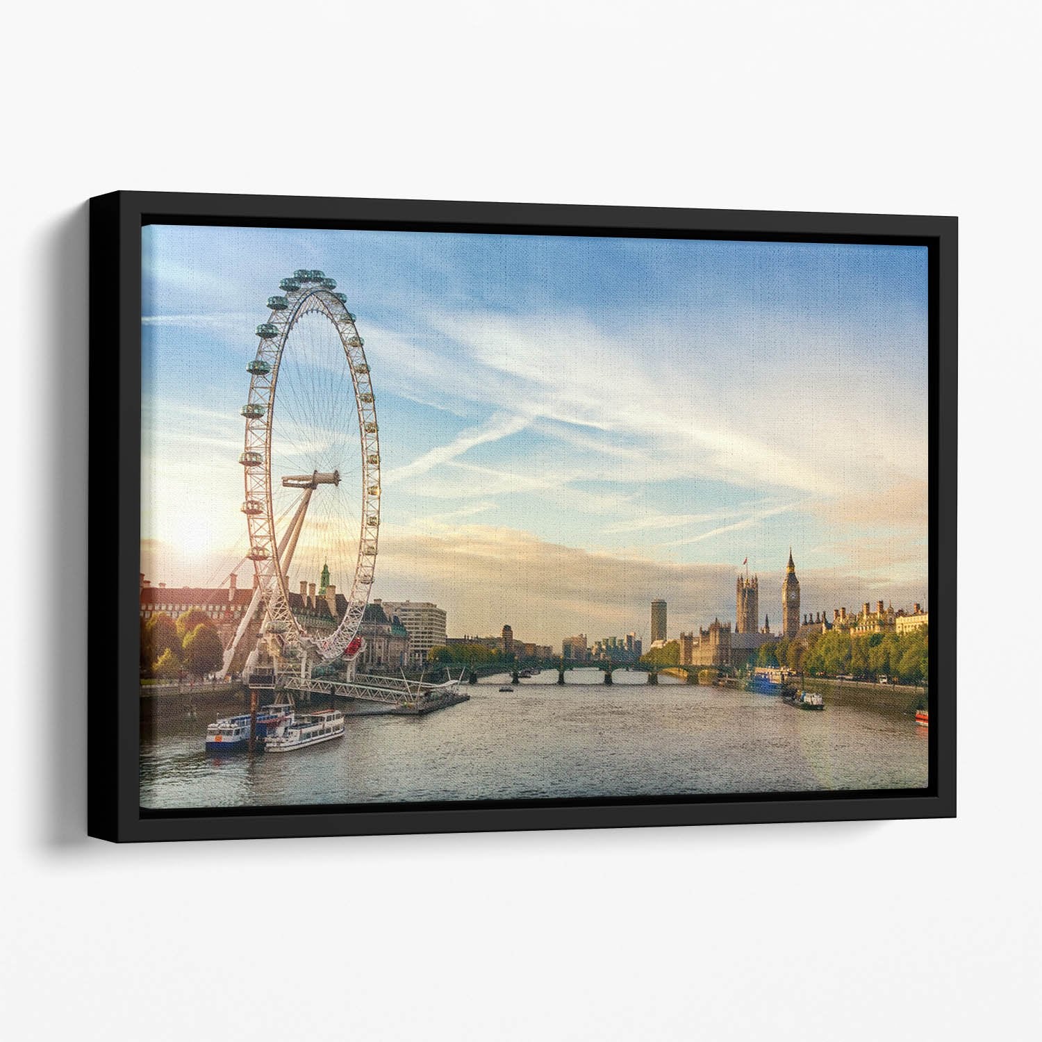 London morning sunrise Floating Framed Canvas
