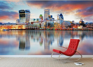 London skyline Wall Mural Wallpaper - Canvas Art Rocks - 2
