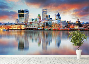London skyline Wall Mural Wallpaper - Canvas Art Rocks - 4