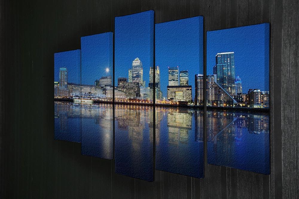 London skyscrapers reflected 5 Split Panel Canvas  - Canvas Art Rocks - 2
