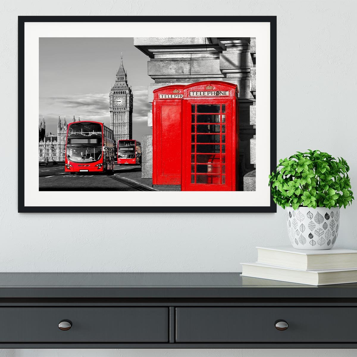 London symbols Framed Print - Canvas Art Rocks - 1
