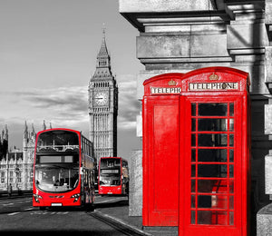 London symbols Wall Mural Wallpaper - Canvas Art Rocks - 1
