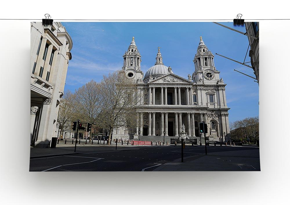 London under Lockdown 2020 St Pauls Cathedral Canvas Print or Poster