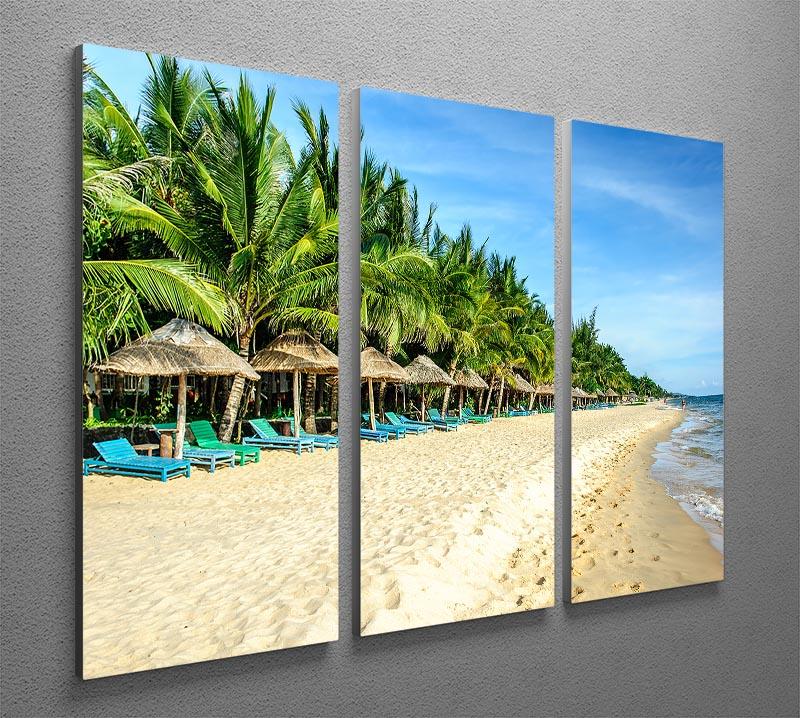 Long Beach Phu Quoc 3 Split Panel Canvas Print - Canvas Art Rocks - 2