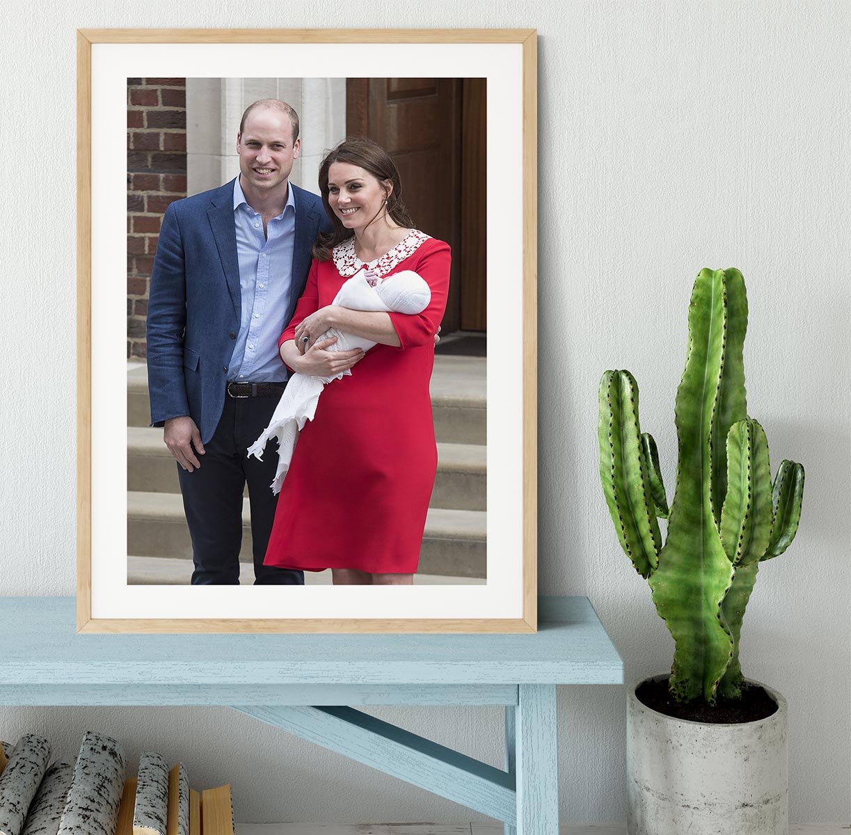 Louis Arthur Charles with the Duke and Duchess of Cambridge Framed Print - Canvas Art Rocks - 3
