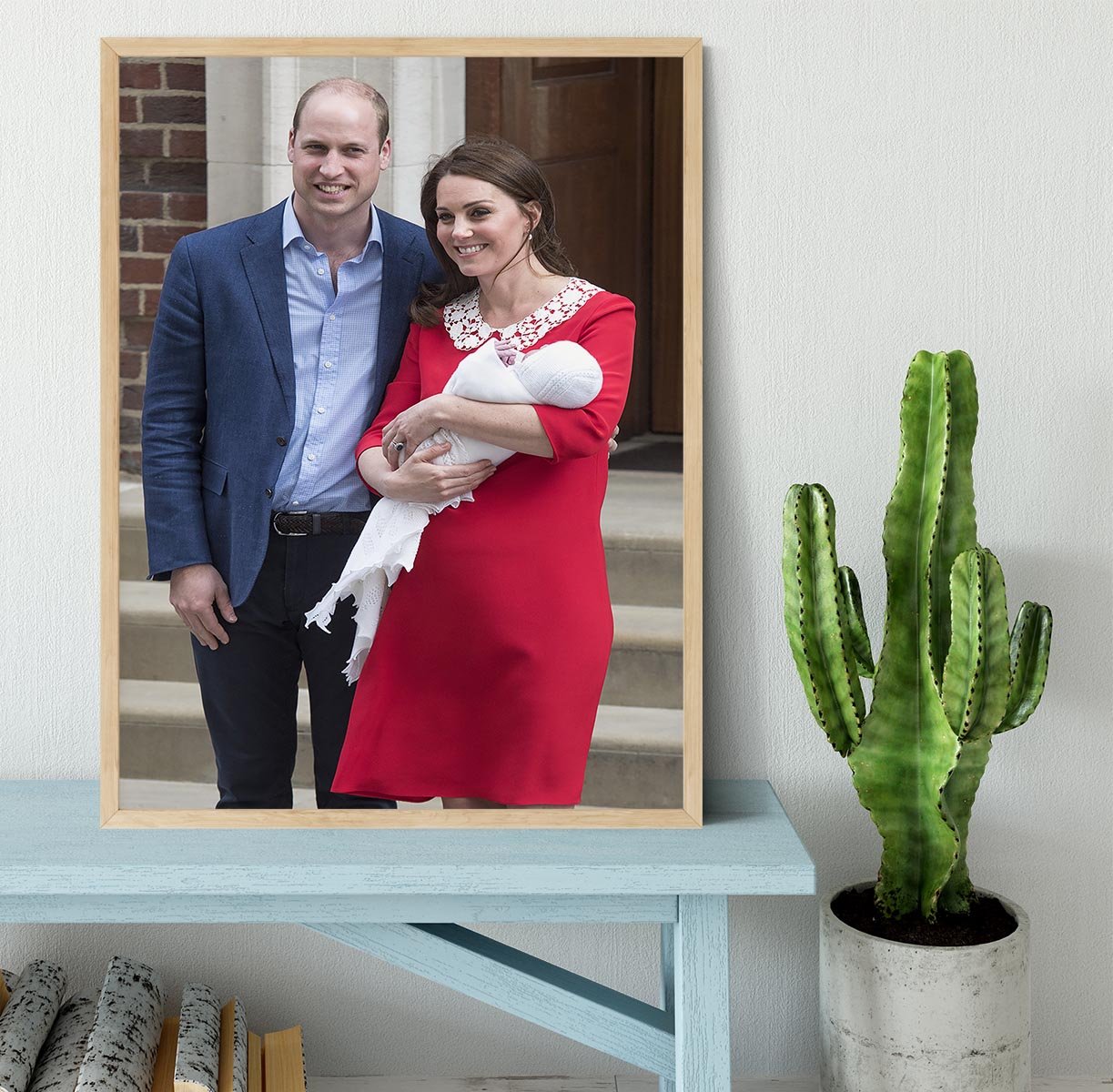 Louis Arthur Charles with the Duke and Duchess of Cambridge Framed Print - Canvas Art Rocks - 4