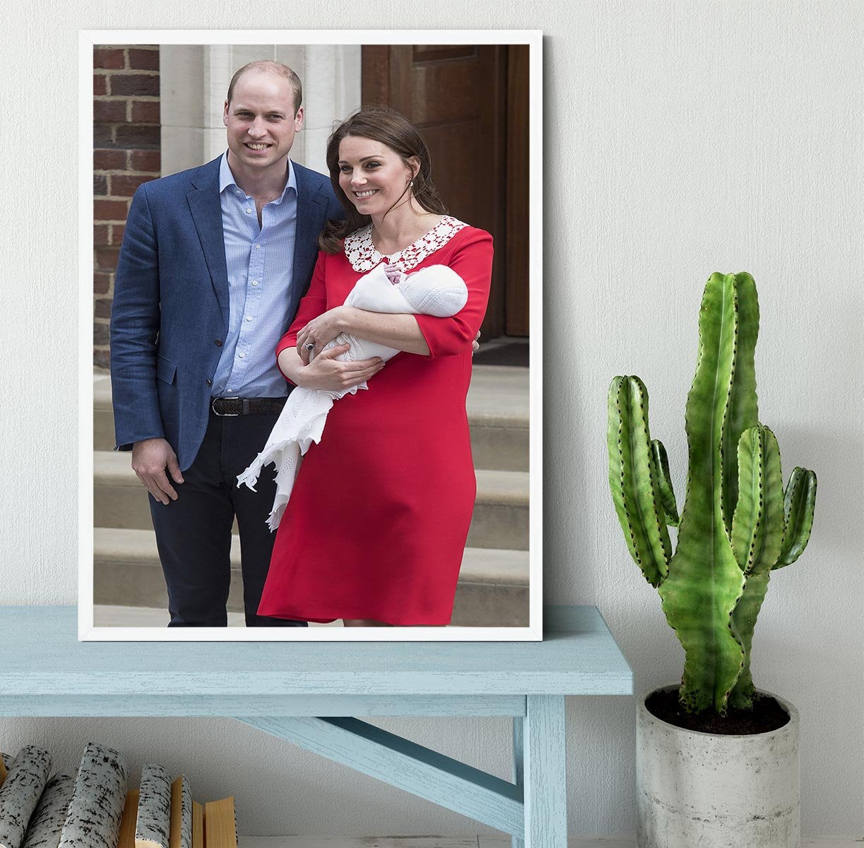 Louis Arthur Charles with the Duke and Duchess of Cambridge Framed Print - Canvas Art Rocks -6