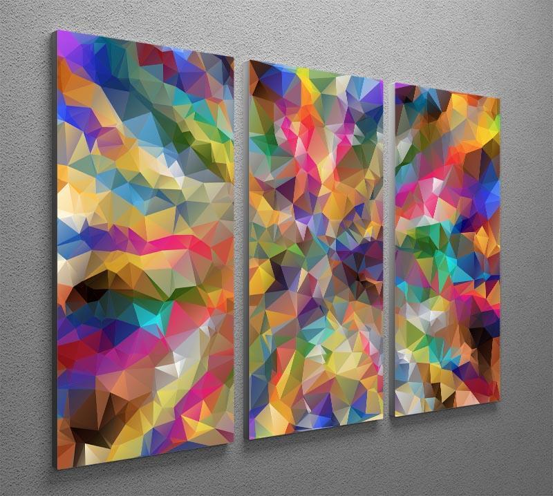 Low Poly 3 Split Panel Canvas Print - Canvas Art Rocks - 2