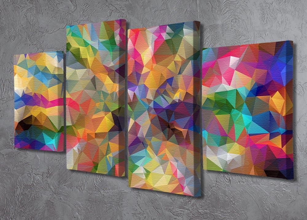 Low Poly 4 Split Panel Canvas - Canvas Art Rocks - 2