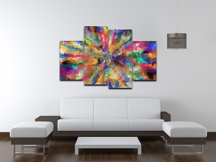 Low Poly 4 Split Panel Canvas - Canvas Art Rocks - 3
