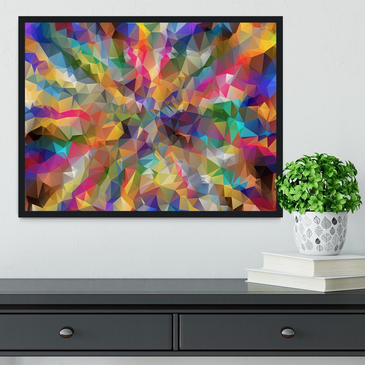 Low Poly Framed Print - Canvas Art Rocks - 2