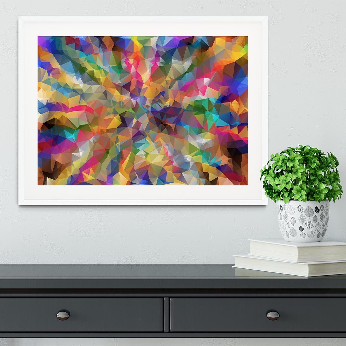 Low Poly Framed Print - Canvas Art Rocks - 5