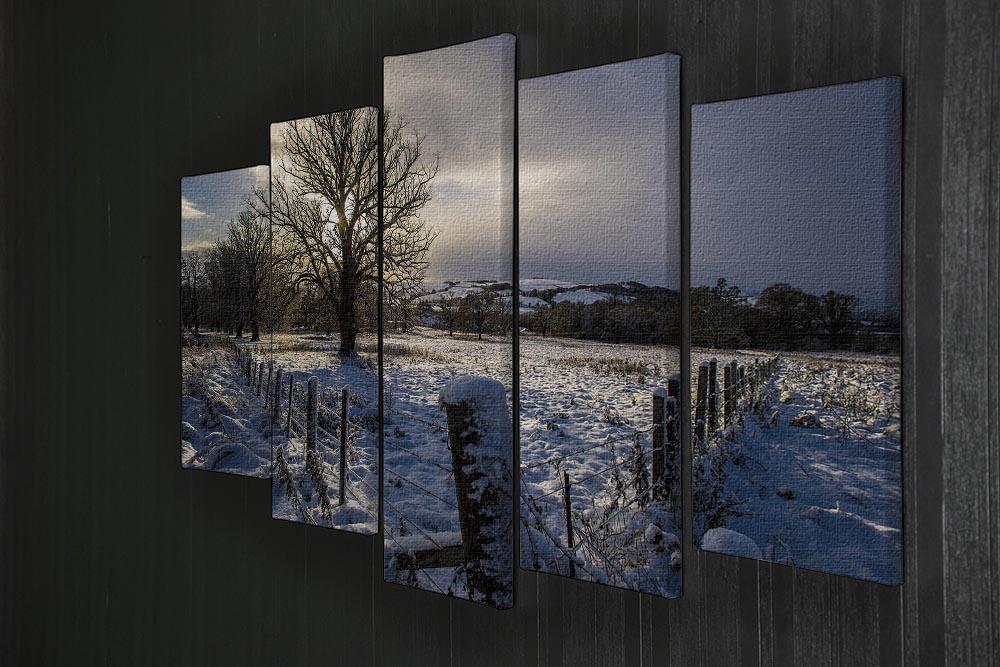 Low light on a winters day 5 Split Panel Canvas - Canvas Art Rocks - 2