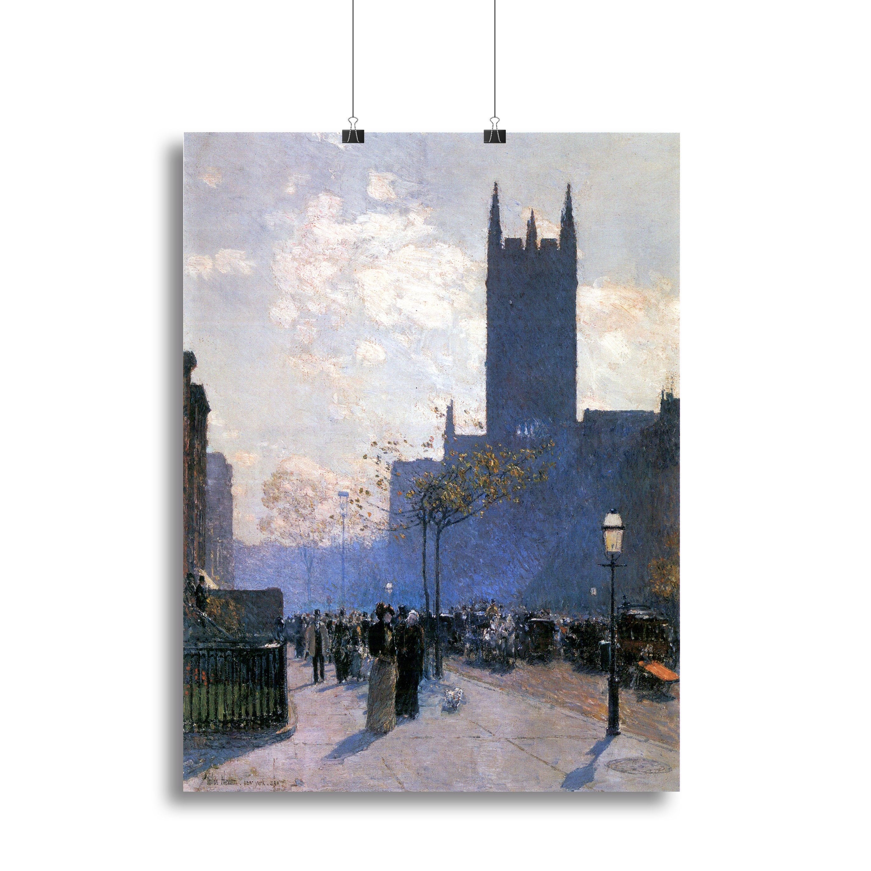 Lower Fifth Avenue by Hassam Canvas Print or Poster
