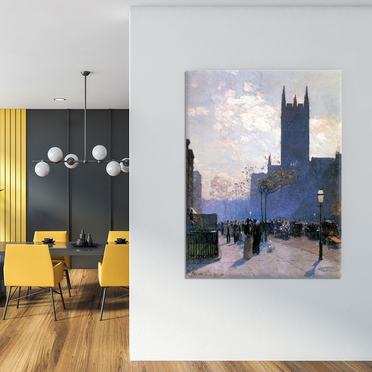 Lower Fifth Avenue by Hassam Canvas Print or Poster