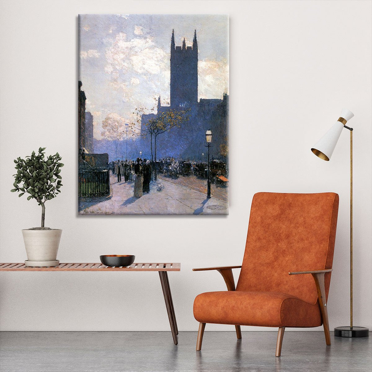 Lower Fifth Avenue by Hassam Canvas Print or Poster