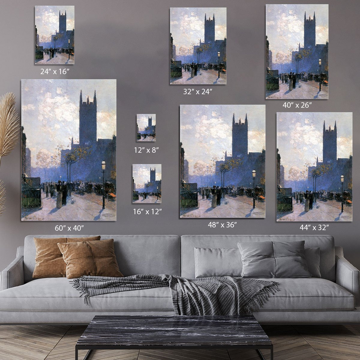 Lower Fifth Avenue by Hassam Canvas Print or Poster