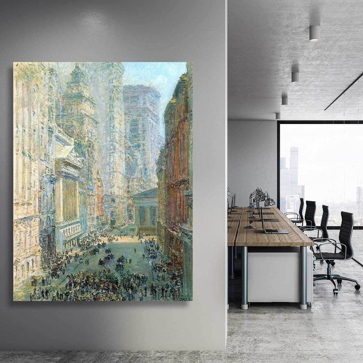 Lower Manhattan by Hassam Canvas Print or Poster
