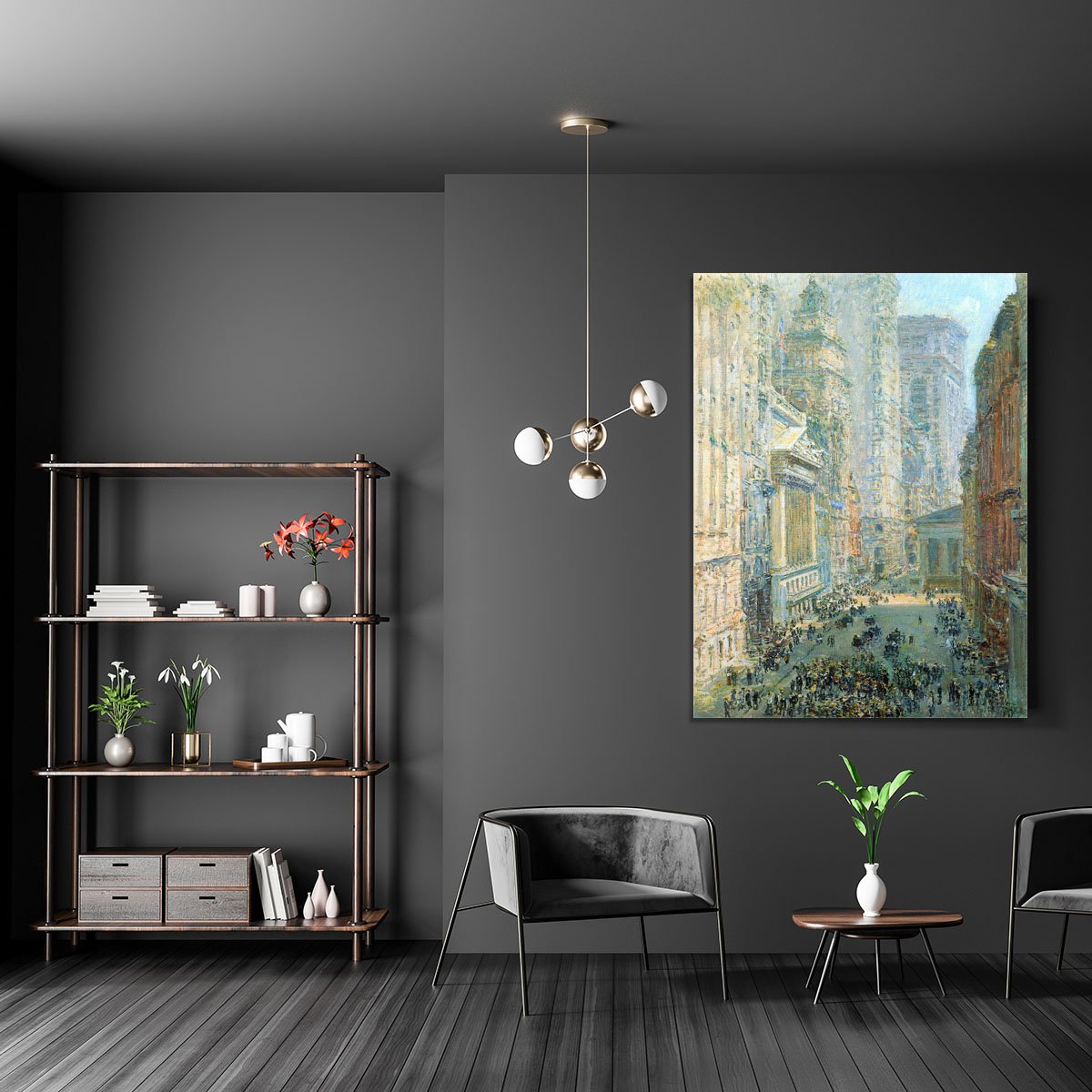 Lower Manhattan by Hassam Canvas Print or Poster