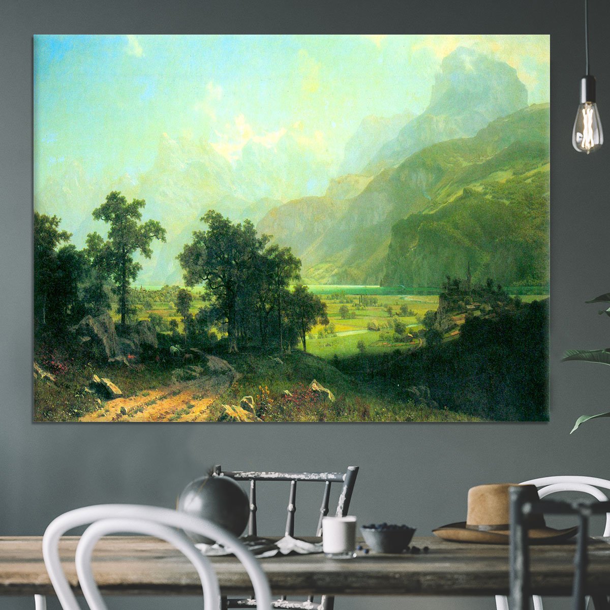 Lucerne Switzerland by Bierstadt Canvas Print or Poster