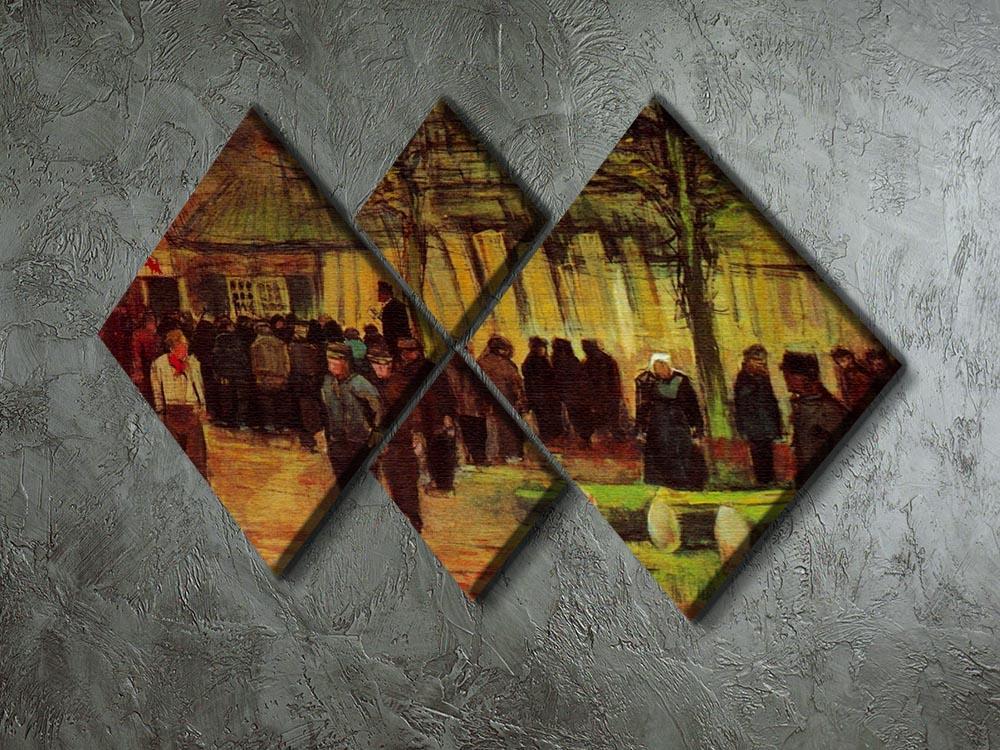 Lumber Sale by Van Gogh 4 Square Multi Panel Canvas - Canvas Art Rocks - 2