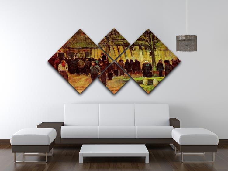 Lumber Sale by Van Gogh 4 Square Multi Panel Canvas - Canvas Art Rocks - 3