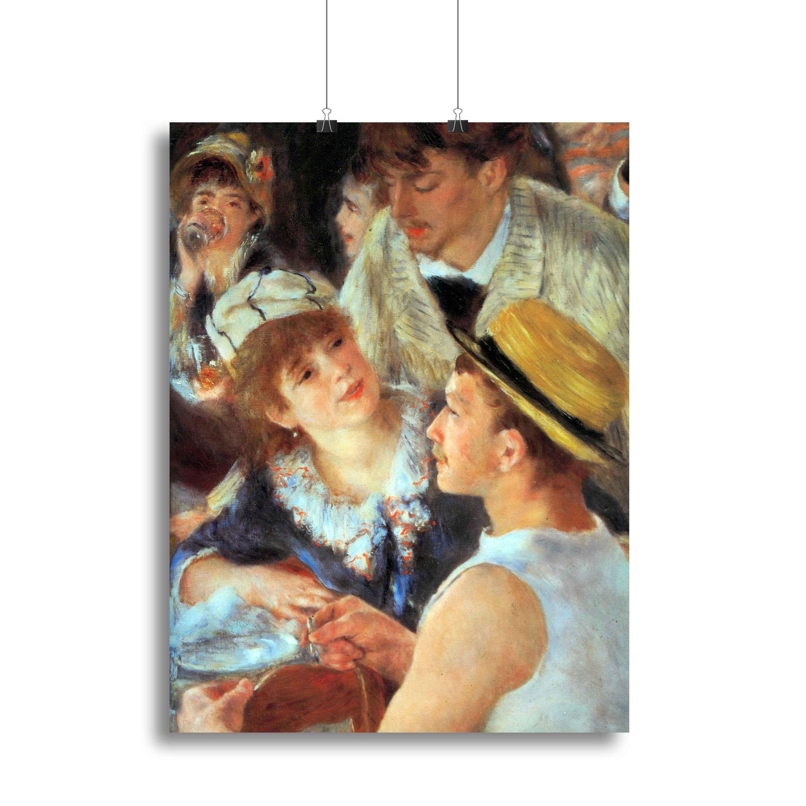 Lunch on the boat party detail by Renoir Canvas Print or Poster