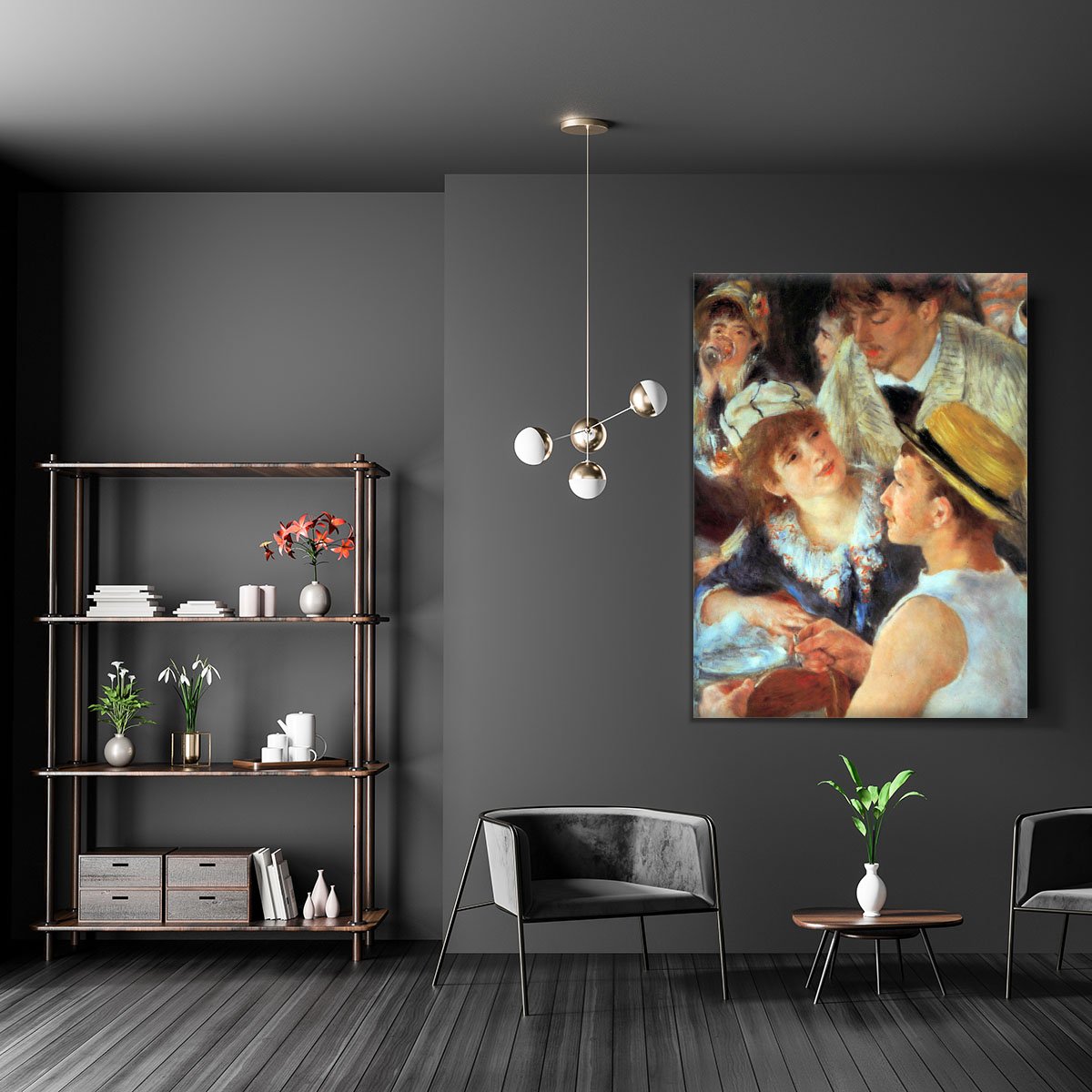 Lunch on the boat party detail by Renoir Canvas Print or Poster