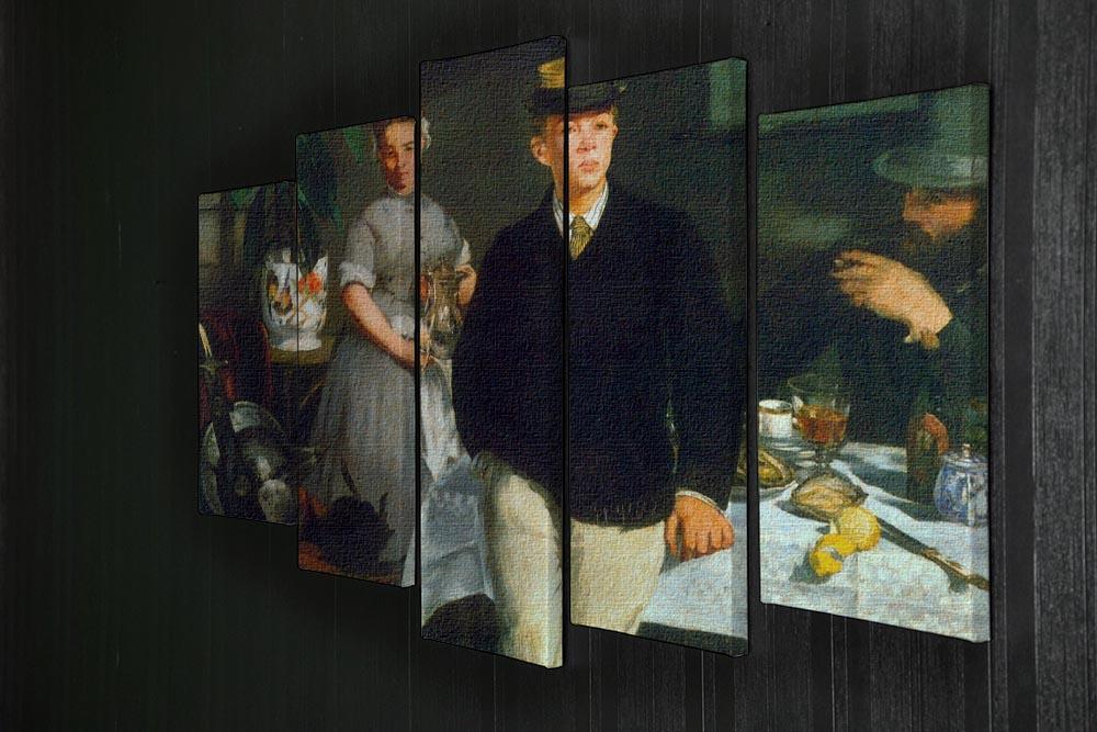 Luncheon by Manet 5 Split Panel Canvas - Canvas Art Rocks - 2